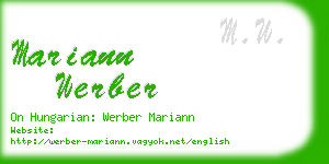 mariann werber business card